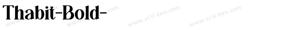 Thabit-Bold字体转换
