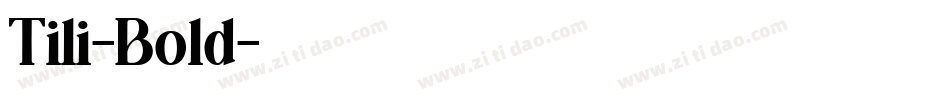 Tili-Bold字体转换