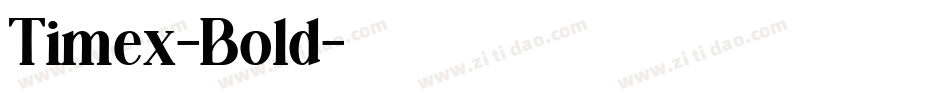 Timex-Bold字体转换