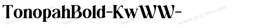 TonopahBold-KwWW字体转换