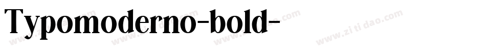 Typomoderno-bold字体转换