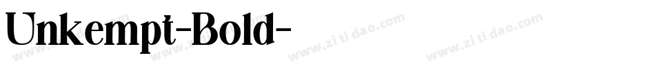Unkempt-Bold字体转换
