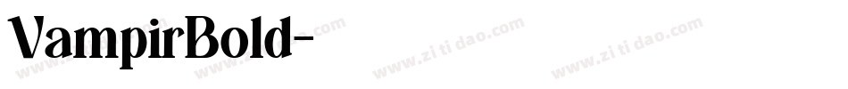 VampirBold字体转换