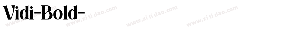 Vidi-Bold字体转换