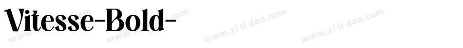 Vitesse-Bold字体转换