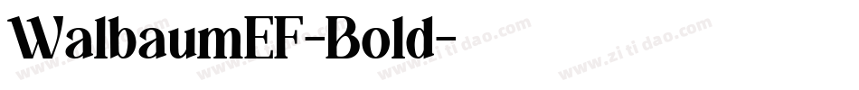 WalbaumEF-Bold字体转换