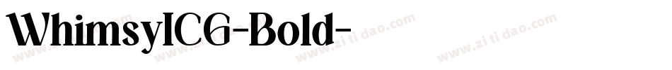 WhimsyICG-Bold字体转换