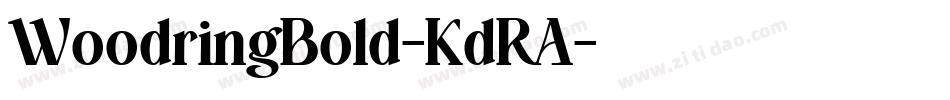 WoodringBold-KdRA字体转换