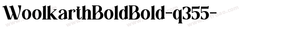 WoolkarthBoldBold-q355字体转换