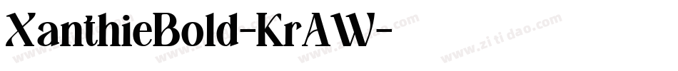 XanthieBold-KrAW字体转换