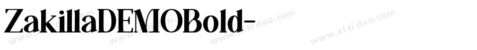 ZakillaDEMOBold字体转换