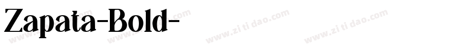 Zapata-Bold字体转换