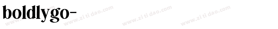 boldlygo字体转换