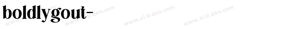boldlygout字体转换