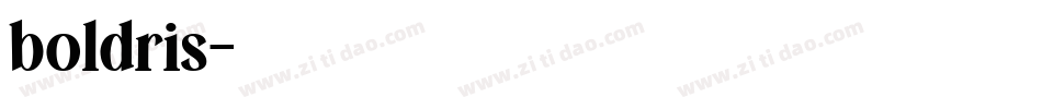 boldris字体转换