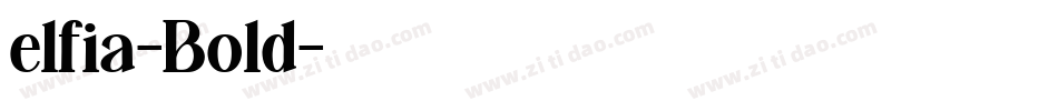 elfia-Bold字体转换