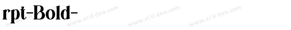 rpt-Bold字体转换