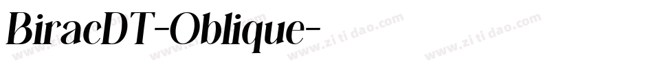 BiracDT-Oblique字体转换