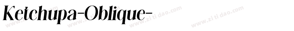 Ketchupa-Oblique字体转换