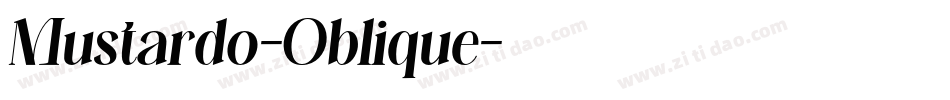 Mustardo-Oblique字体转换
