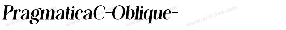 PragmaticaC-Oblique字体转换