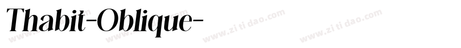 Thabit-Oblique字体转换