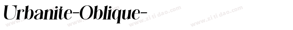 Urbanite-Oblique字体转换
