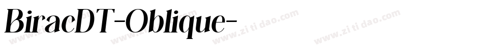 BiracDT-Oblique字体转换