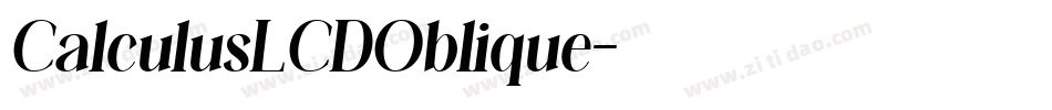 CalculusLCDOblique字体转换