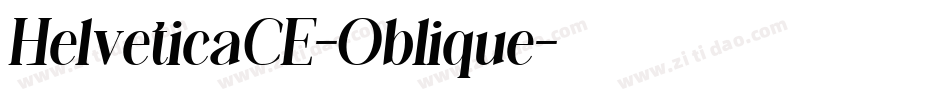 HelveticaCE-Oblique字体转换