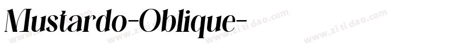 Mustardo-Oblique字体转换