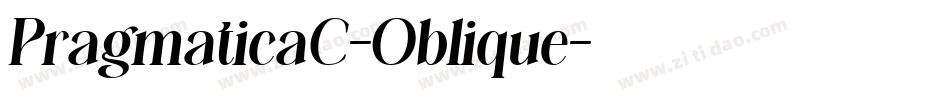 PragmaticaC-Oblique字体转换