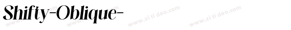 Shifty-Oblique字体转换
