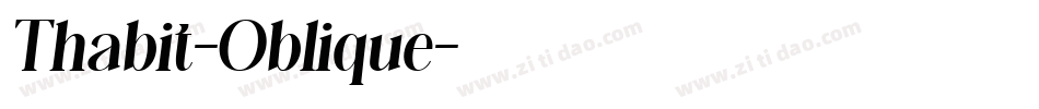Thabit-Oblique字体转换
