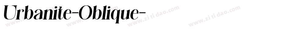 Urbanite-Oblique字体转换