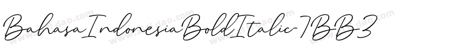 BahasaIndonesiaBoldItalic-7BB3l字体转换