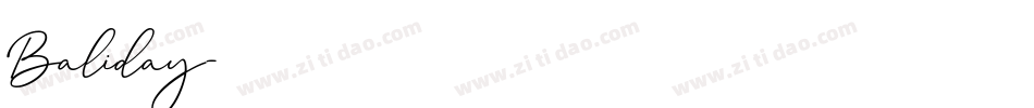Baliday字体转换
