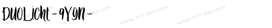 DuoLicht-9Ygn字体转换
