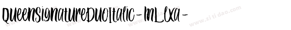QueenSignatureDuoItalic-mLlxa字体转换