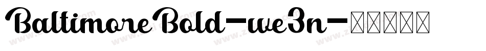 BaltimoreBold-we3n字体转换