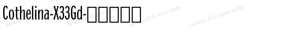 Cothelina-X33Gd字体转换