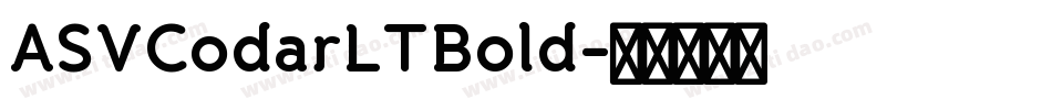 ASVCodarLTBold字体转换