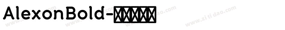 AlexonBold字体转换