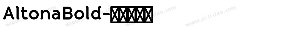 AltonaBold字体转换