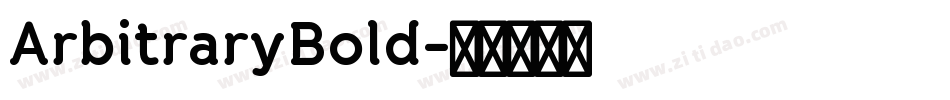 ArbitraryBold字体转换