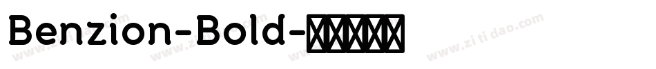 Benzion-Bold字体转换