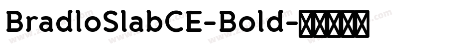BradloSlabCE-Bold字体转换