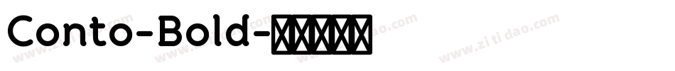 Conto-Bold字体转换