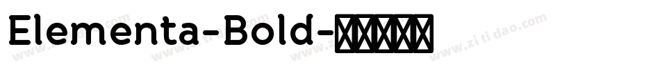 Elementa-Bold字体转换