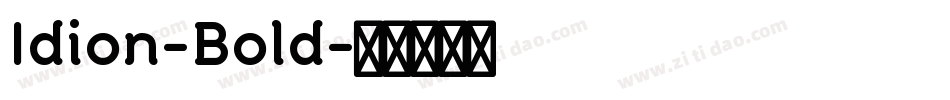 Idion-Bold字体转换